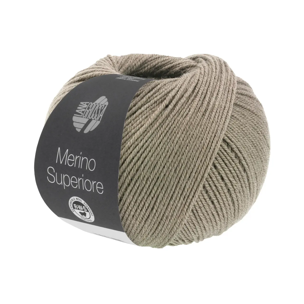 Merino Superiore 44 Taupe von Lana Grossa. Pure extrafeine Merinowolle waschmaschinenfest und filzfrei