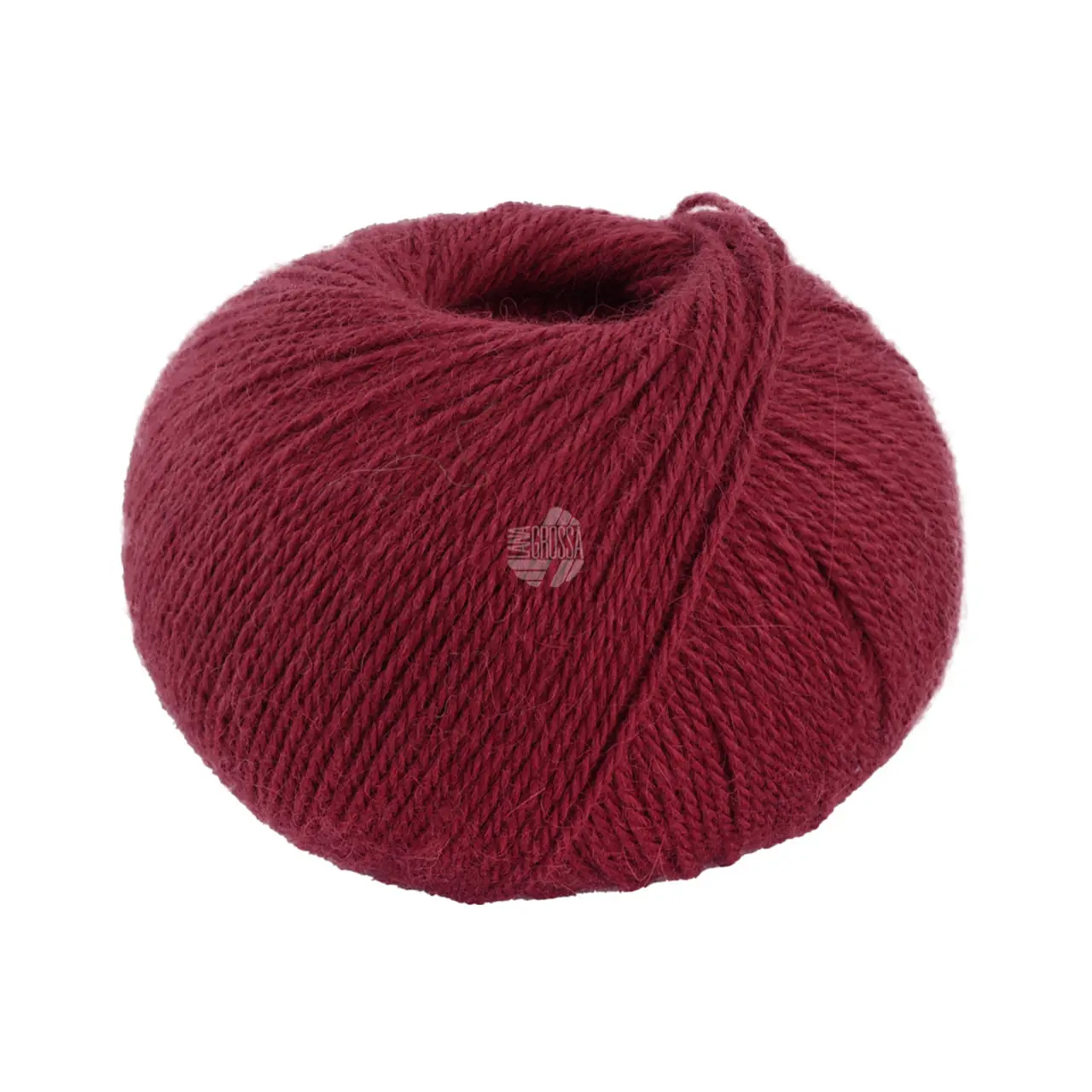 Natural Lama Fine 117 Weinrot von Lana Grossa. Feine Baby-Lama Fasern klassisch verzwirnt