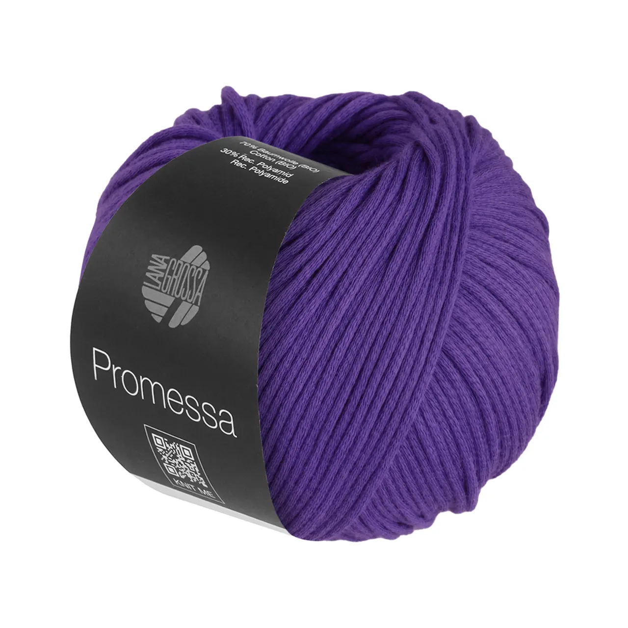 Promessa 34 Dunkelviolett von Lana Grossa. Weich gefülltes Schlauchgarn aus Bio-Baumwolle und Polyamid á