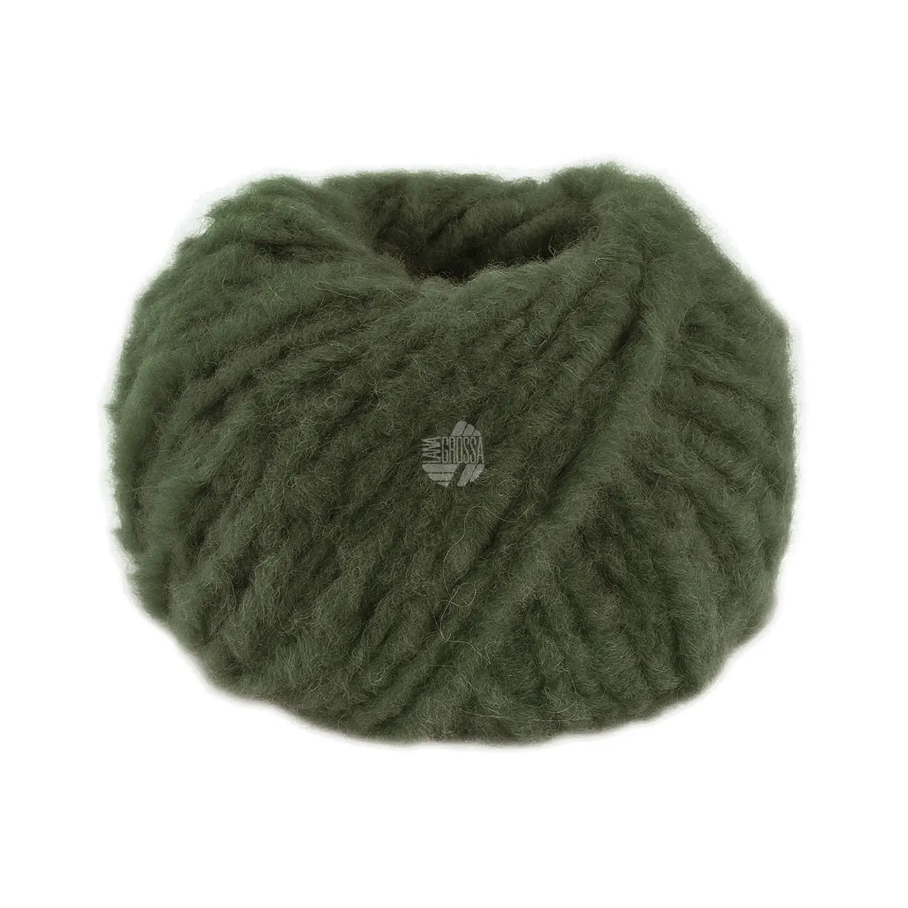 Royal Alpaca 19 Moosgrün von Lana Grossa. Voluminöses Effektgarn aus den feinsten Alpaka Fasern