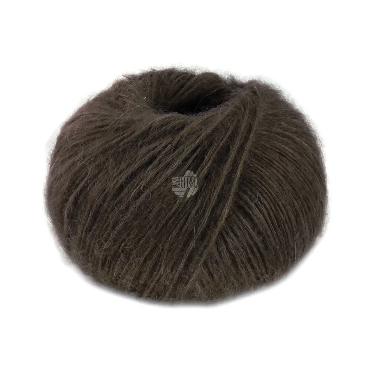 Superkid Seta 26 Graubraun von Lana Grossa. Zartes Schlauchgarn aus Superkid Mohair mit Seide