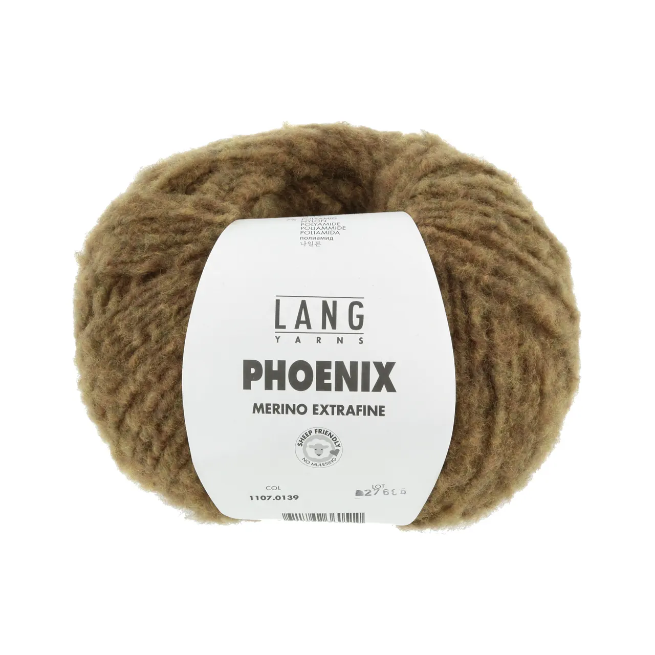 Phoenix 139 Camel Chante Claire von Lang Yarns. PHOENIX ist wahrscheinlich eines der weichsten Garne welches Sie je gefühlt haben. Dieses Garn besteht hauptsächlich aus Merino extrafein welches zudem Mulesing frei ist. PHOENIX dies sind unglaublich große Knäuel mit denen Sie im Handumdrehen die wärmsten Kreationen kreieren. Ihre Garderobe erhebt sich aus der Asche wenn Sie eine Kreation aus unserer neuen Qualität PHOENIX tragen.