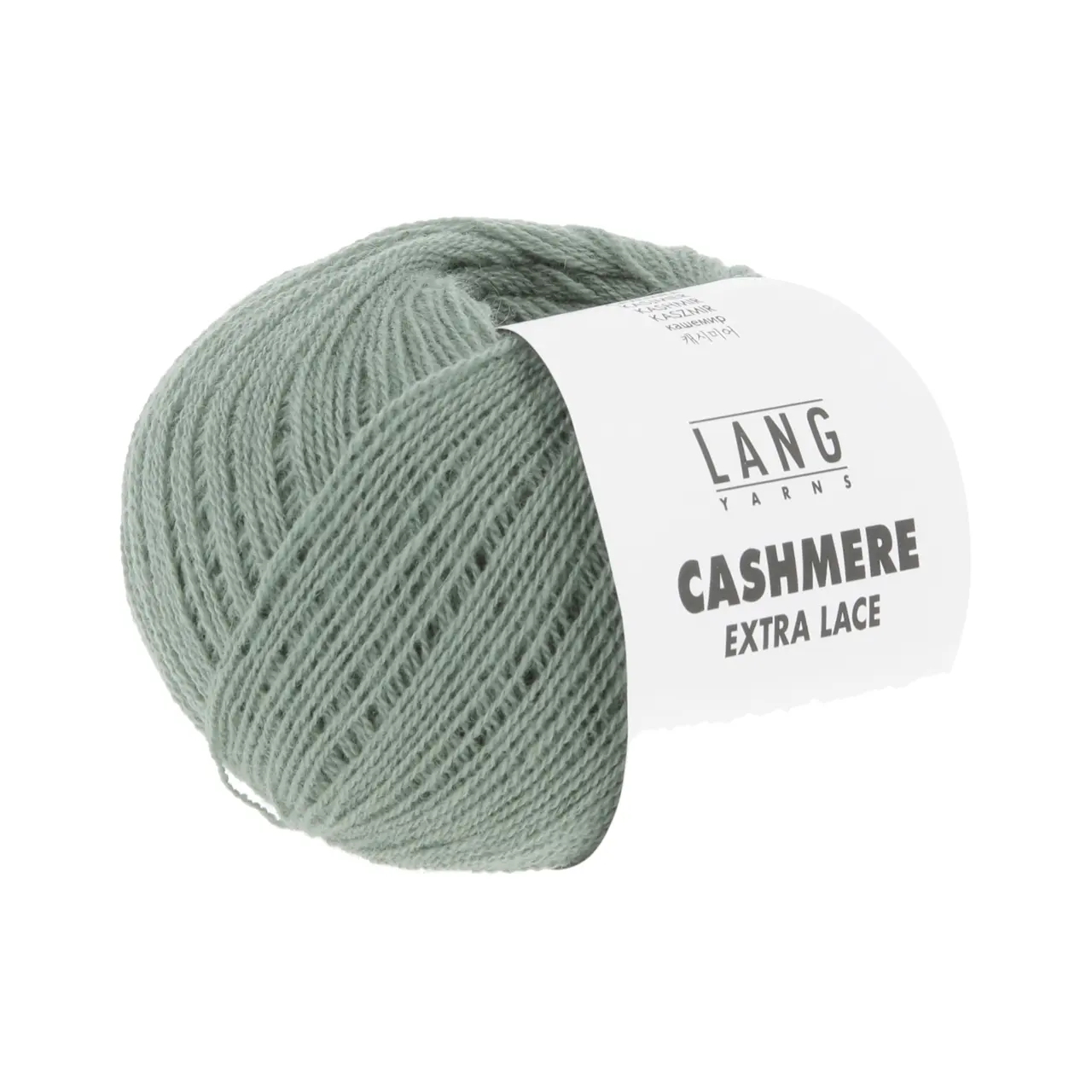 Cashmere Extra Lace 92 Salbei von Lang Yarns. CASHMERE EXTRA LACE ist ein edles Beilaufgarn aus reinem Kaschmir das sich wunderbar weich und luxuriös anfühlt. Es eignet sich hervorragend zum Kombinieren mit anderen Garnen und ist eine hochwertige Alternative zu klassischen Mohair-Seide-Mischungen. Aber natürlich lässt es sich auch solo verstricken z. B. zu zarten Lace-Tüchern und filigranen Accessoires. Das Garn überzeugt durch seine Leichtigkeit und ist die perfekte Wahl für Strickprojekte