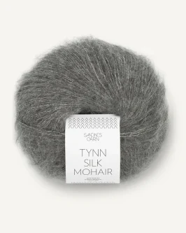 Tynn Silk Mohair <br>1053&nbsp;Mørk Gråmelert