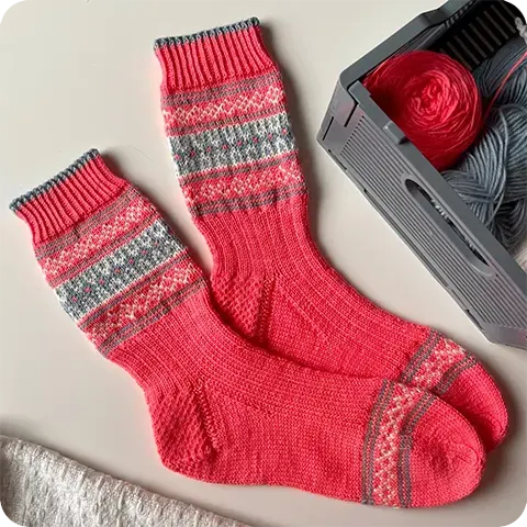 Jacquardsocken Workshops mit Brigitte Zimmermann (knittygitti) bei Wolle & Schönes