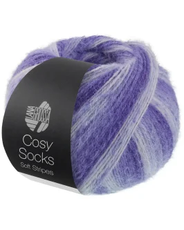 Cosy Socks Soft Stripes <br/>101&nbsp;Blauviolett/<wbr>Veilchenblau/<wbr>Zartviolett/<wbr>Weiß