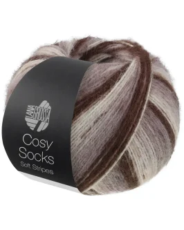 Cosy Socks Soft Stripes <br/>103&nbsp;Mokka/<wbr>Graubraun/<wbr>Beige/<wbr>Creme