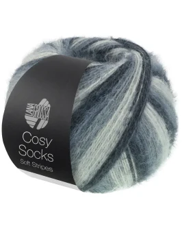 Cosy Socks Soft Stripes <br/>104&nbsp;Anthrazit/<wbr>Dunkel-/<wbr>Maus-/<wbr>Hellgrau