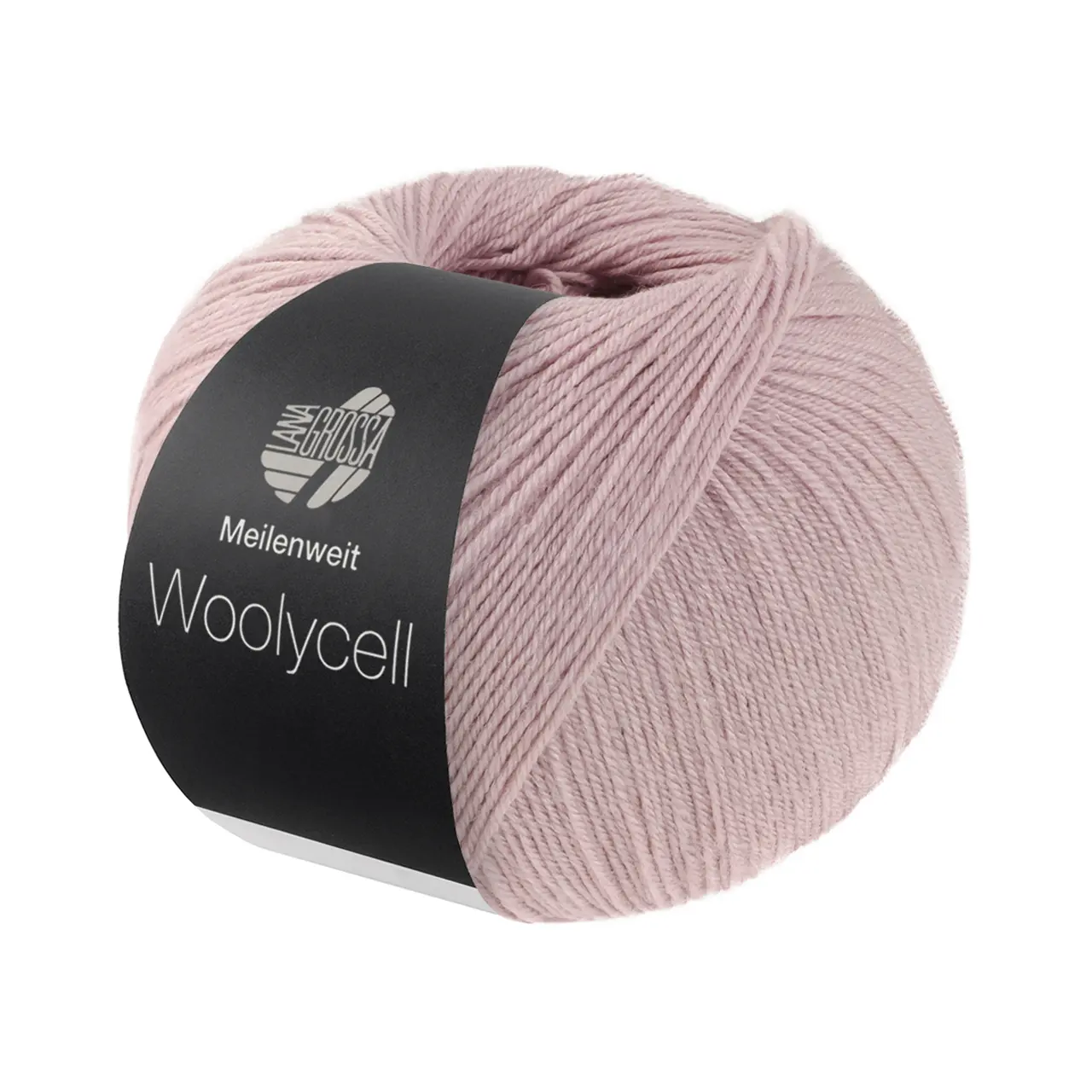 Meilenweit 100 Woolycell 3 Pastellrosa von Lana Grossa. Hochwertiges Sockengarn ohne Polyamidanteil aus Merinowolle & Lyocell waschmaschinenfest