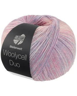 Meilenweit 100 Woolycell Duo <br>6003&nbsp;Blaulila/<wbr>/<wbr>Rosa/<wbr>Creme