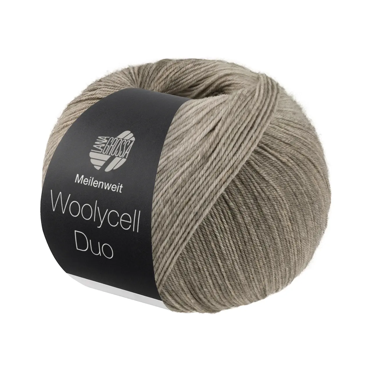 Meilenweit 100 Woolycell Duo 6010 Hell-/Perl-/Mausgrau von Lana Grossa. Hochwertiges Sockengarn ohne Polyamidanteil aus Merinowolle & Lyocell im Farbverlauf bedruckt wasc