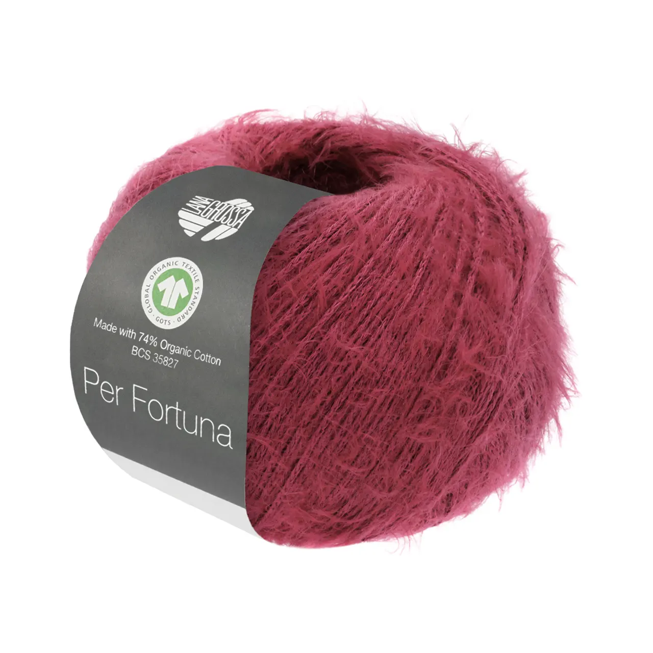 Per Fortuna GOTS 63 Himbeer von Lana Grossa. Leichtes Sommerflauschgarn mit Baumwolle