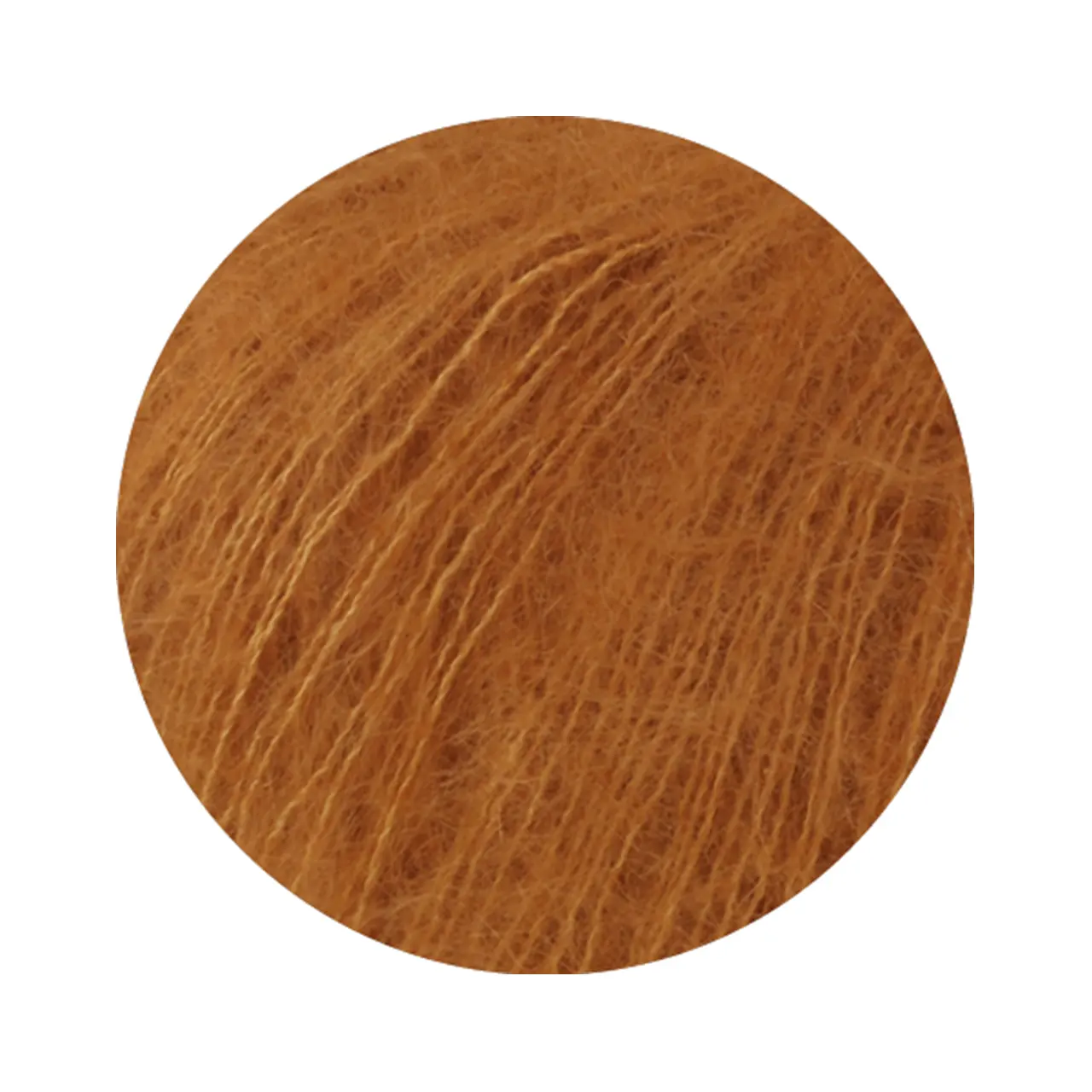 Silkhair Uni 222 Ockergelb von Lana Grossa. Feines Lace-Garn aus Superkid Mohair mit Seide