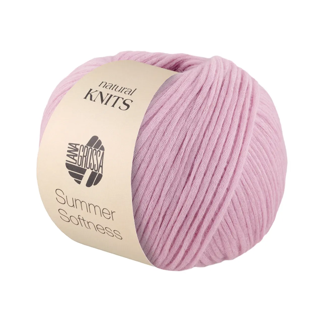 Summer Softness 28 Rosa von Lana Grossa. Zartes Baumwollschlauchgarn voluminös gefüllt mit flauschigen Merinofasern