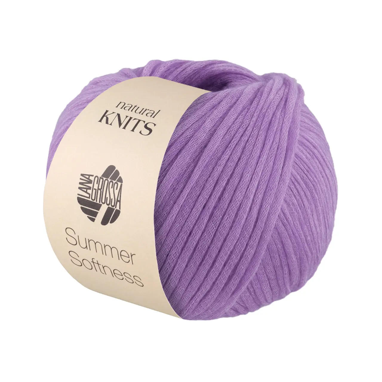 Summer Softness 29 Flieder von Lana Grossa. Zartes Baumwollschlauchgarn voluminös gefüllt mit flauschigen Merinofasern
