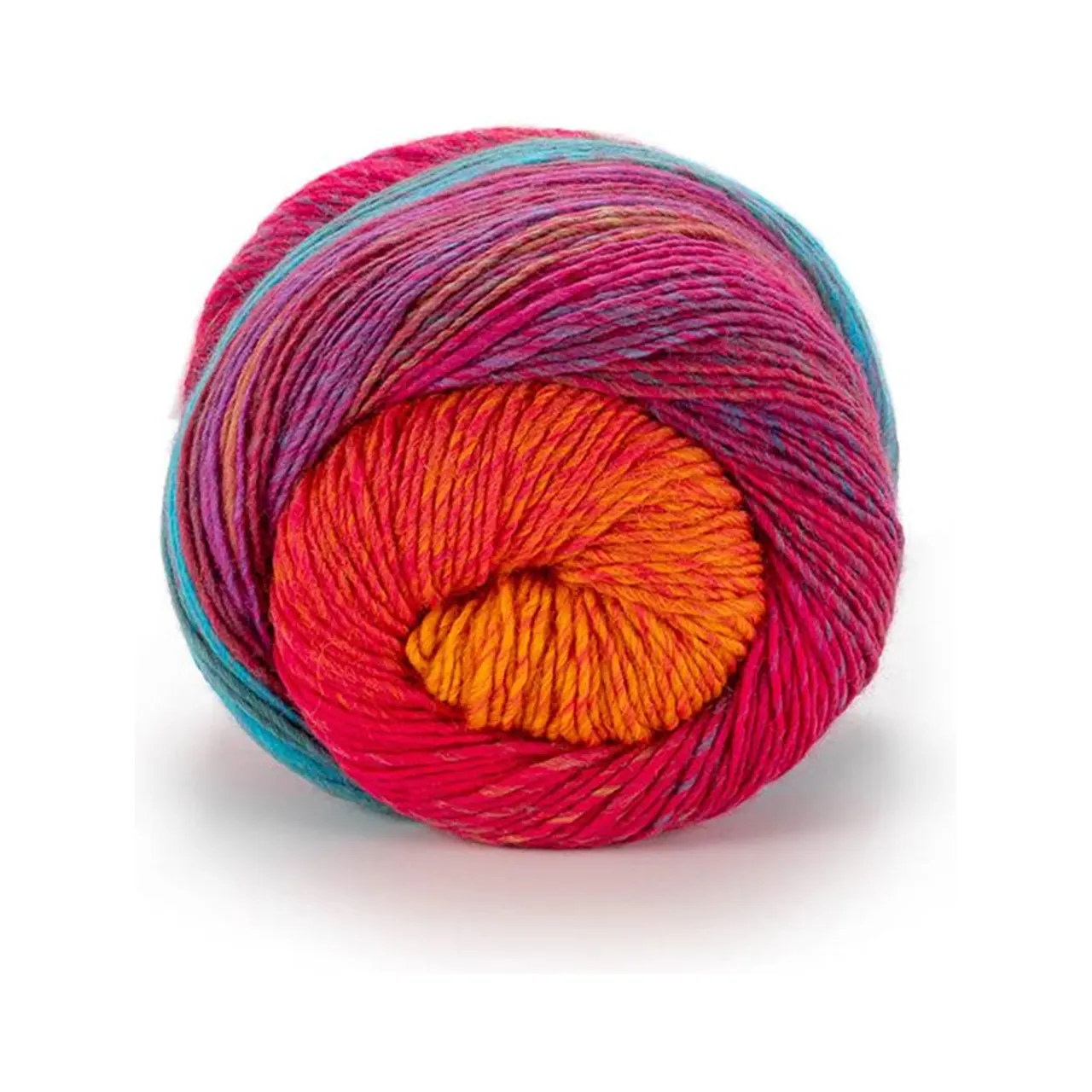 Poema Color 708 Orange/Rot/Indigo/Türkis/Violett von Laines Du Nord. Tauche ein in ein kreatives Farbenspiel