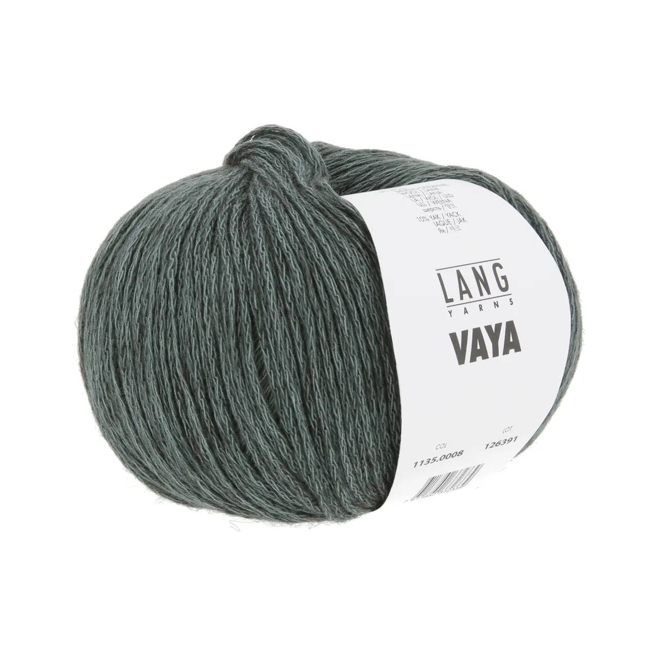Vaya 8 Graugrün von Lang Yarns. Eine Portion Sommer ein bisschen Winter und eine Prise Luxus – In VAYA haben wir das Beste von allem was wir am Stricken und Häkeln lieben in einem Wollknäuel vereint. Verarbeiten Sie dieses luftige Garn aus Baumwolle Merino und Yak zu den perfekten Kleidungsstücken für die Zwischensaison welche Sie hegen und pflegen werden. Damit die Farbe schön und gleichmäßig wird empfehlen wir mit zwei Wollknäueln abwechselnd zu arbeiten.