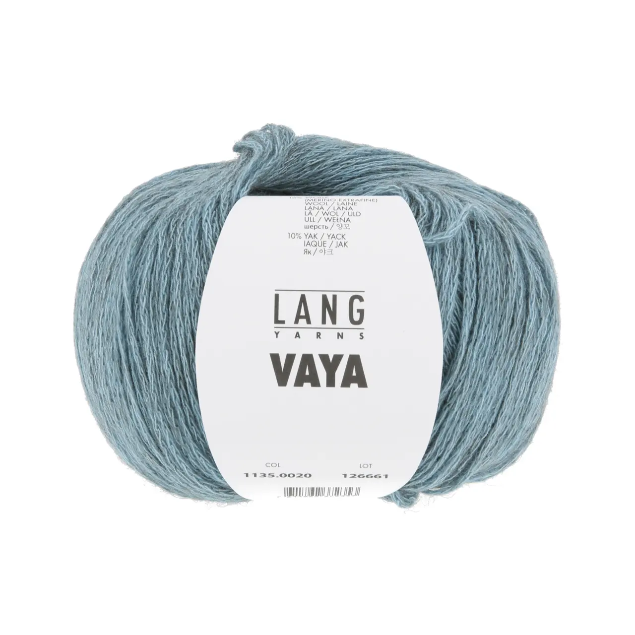 Vaya 20 Hellblau von Lang Yarns. Eine Portion Sommer ein bisschen Winter und eine Prise Luxus – In VAYA haben wir das Beste von allem was wir am Stricken und Häkeln lieben in einem Wollknäuel vereint. Verarbeiten Sie dieses luftige Garn aus Baumwolle Merino und Yak zu den perfekten Kleidungsstücken für die Zwischensaison welche Sie hegen und pflegen werden. Damit die Farbe schön und gleichmäßig wird empfehlen wir mit zwei Wollknäueln abwechselnd zu arbeiten.