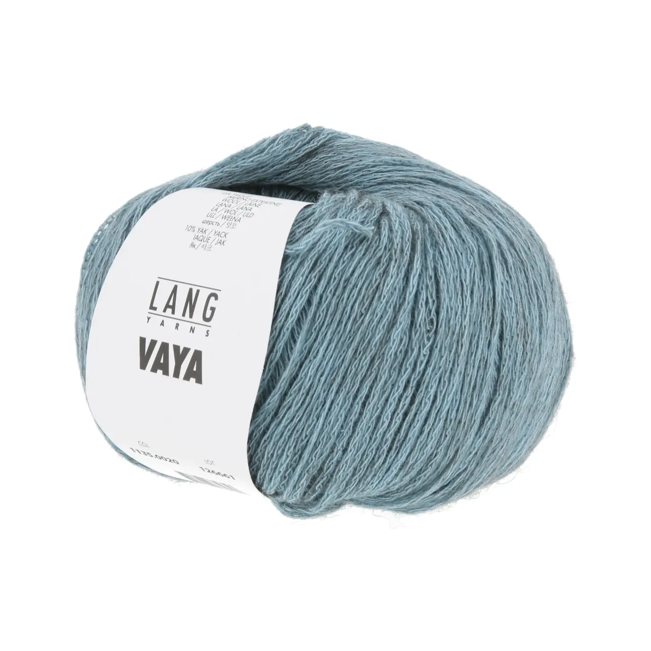Vaya 20 Hellblau von Lang Yarns. Eine Portion Sommer ein bisschen Winter und eine Prise Luxus – In VAYA haben wir das Beste von allem was wir am Stricken und Häkeln lieben in einem Wollknäuel vereint. Verarbeiten Sie dieses luftige Garn aus Baumwolle Merino und Yak zu den perfekten Kleidungsstücken für die Zwischensaison welche Sie hegen und pflegen werden. Damit die Farbe schön und gleichmäßig wird empfehlen wir mit zwei Wollknäueln abwechselnd zu arbeiten.