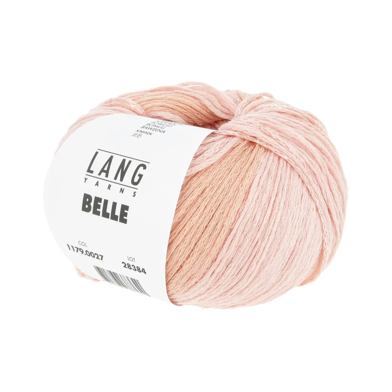 Belle 27 Apricot von Lang Yarns. BELLE begeistert mit einem edlen Spiel aus Glanz und Matt. Die glänzende Viskose trifft auf matte Baumwolle und erzeugt so eine spannende Ton-in-Ton Optik mit subtilen Schimmerstreifen. Das Strickbild wirkt lebendig und elegant zugleich ohne aufdringlich zu sein. Dieses Maschengarn ist ideal für leichte Designs mit dem gewissen Etwas. Ob schlichte Tops luftige Pullover oder elegante Accessoires - BELLE verleiht jedem Stück einen Hauch von Luxus.