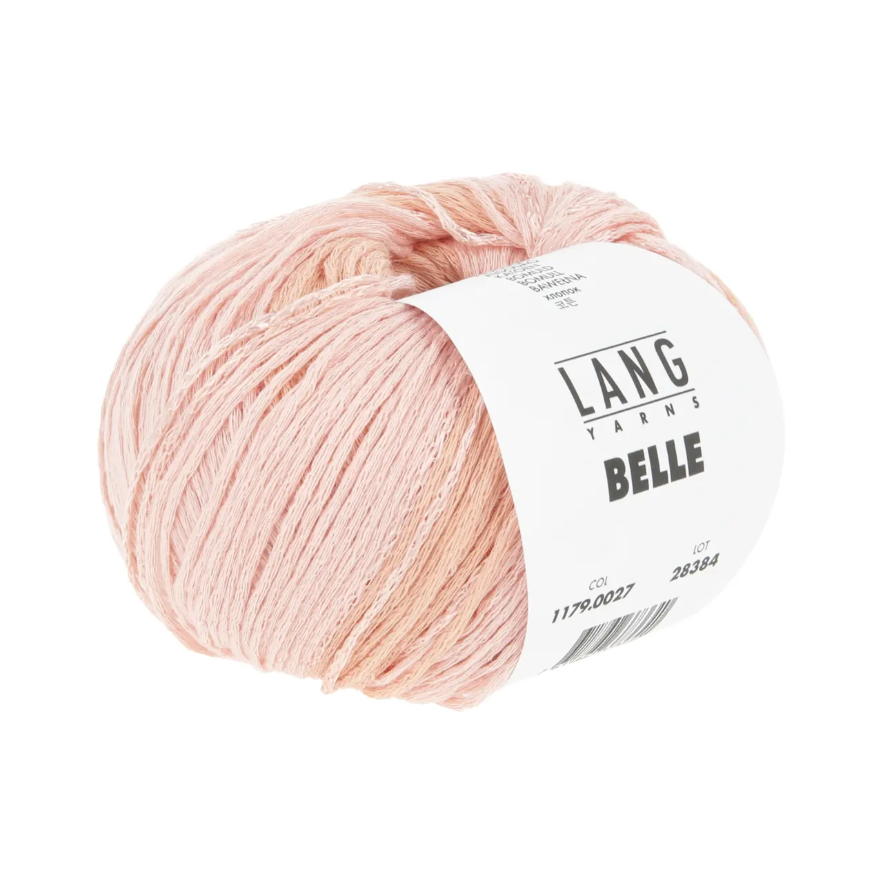 Belle 27 Apricot von Lang Yarns. BELLE begeistert mit einem edlen Spiel aus Glanz und Matt. Die glänzende Viskose trifft auf matte Baumwolle und erzeugt so eine spannende Ton-in-Ton Optik mit subtilen Schimmerstreifen. Das Strickbild wirkt lebendig und elegant zugleich ohne aufdringlich zu sein. Dieses Maschengarn ist ideal für leichte Designs mit dem gewissen Etwas. Ob schlichte Tops luftige Pullover oder elegante Accessoires - BELLE verleiht jedem Stück einen Hauch von Luxus.