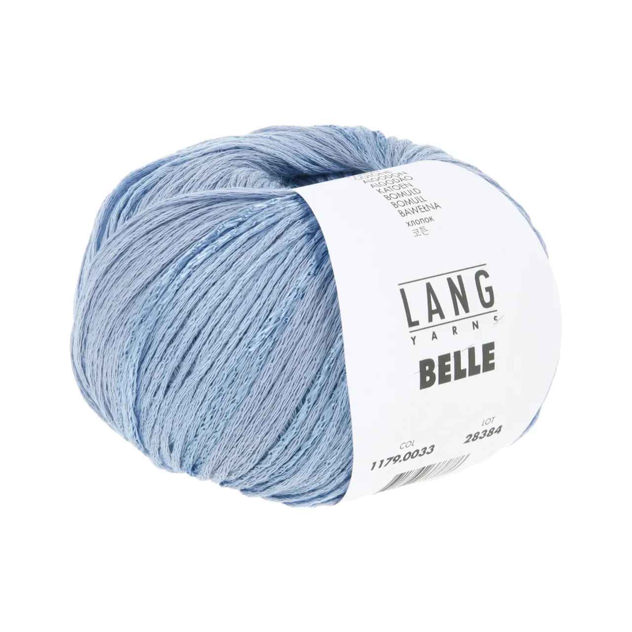 Belle 33 Jeans Hell von Lang Yarns. BELLE begeistert mit einem edlen Spiel aus Glanz und Matt. Die glänzende Viskose trifft auf matte Baumwolle und erzeugt so eine spannende Ton-in-Ton Optik mit subtilen Schimmerstreifen. Das Strickbild wirkt lebendig und elegant zugleich ohne aufdringlich zu sein. Dieses Maschengarn ist ideal für leichte Designs mit dem gewissen Etwas. Ob schlichte Tops luftige Pullover oder elegante Accessoires - BELLE verleiht jedem Stück einen Hauch von Luxus.