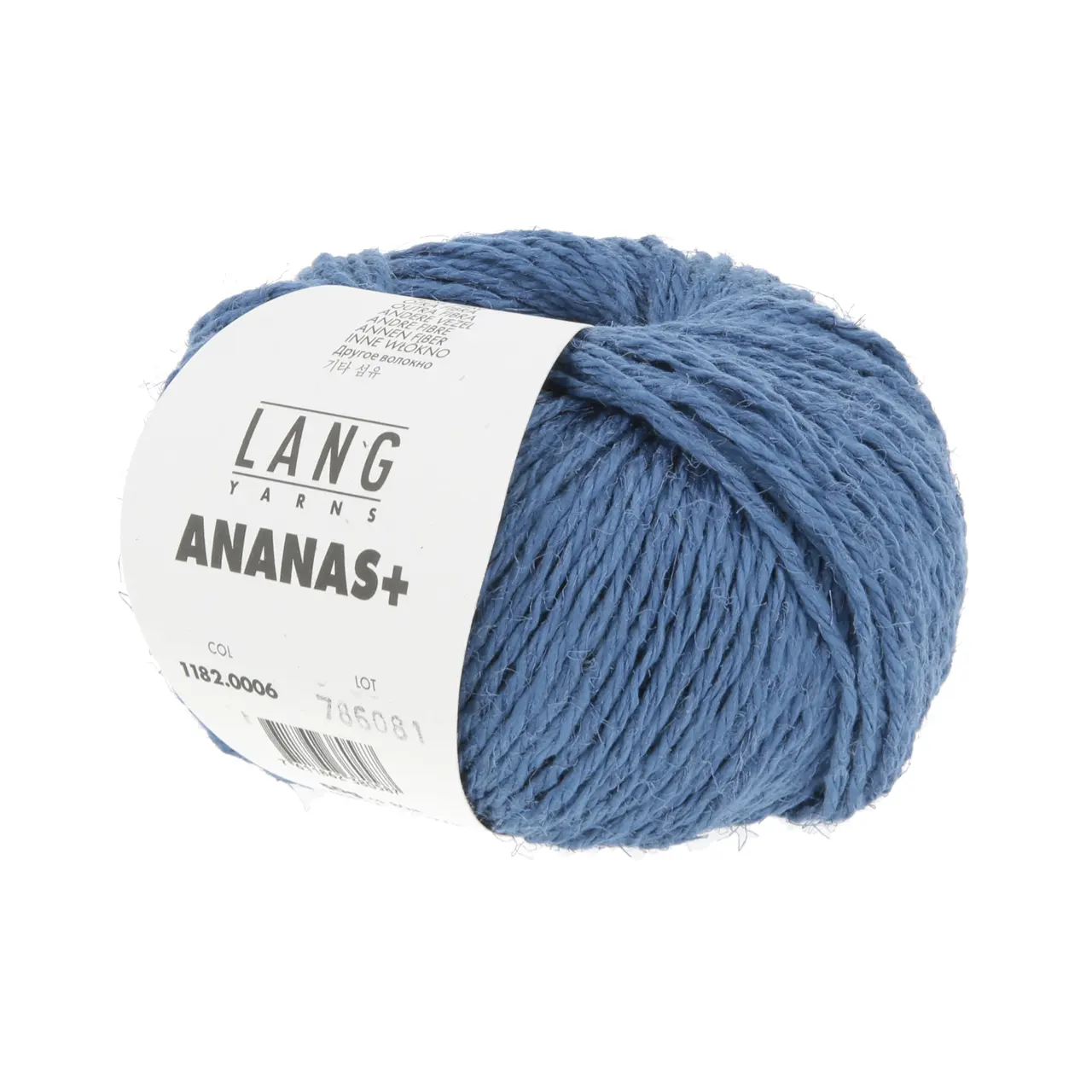 Ananas+ 6 Blau von Lang Yarns. ANANAS+ ist die dickere Variante unseres Garns aus Ananasfasern. Es eignet sich perfekt für Wohnaccessoires und dekorative Projekte die eine gute Formstabilität erfordern.