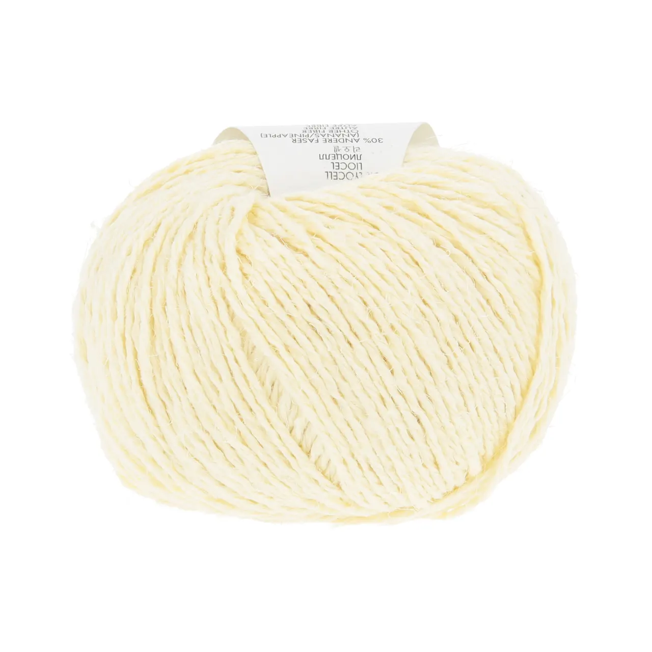 Ananas+ 13 Hellgelb von Lang Yarns. ANANAS+ ist die dickere Variante unseres Garns aus Ananasfasern. Es eignet sich perfekt für Wohnaccessoires und dekorative Projekte die eine gute Formstabilität erfordern.