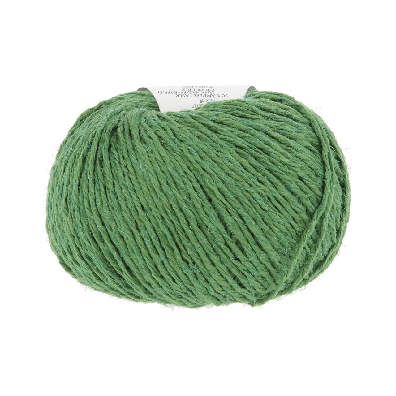 Ananas+ 17 Grasgrün von Lang Yarns. ANANAS+ ist die dickere Variante unseres Garns aus Ananasfasern. Es eignet sich perfekt für Wohnaccessoires und dekorative Projekte die eine gute Formstabilität erfordern.