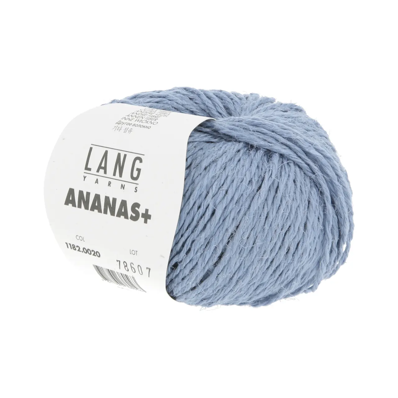 Ananas+ 20 Hellblau von Lang Yarns. ANANAS+ ist die dickere Variante unseres Garns aus Ananasfasern. Es eignet sich perfekt für Wohnaccessoires und dekorative Projekte die eine gute Formstabilität erfordern.
