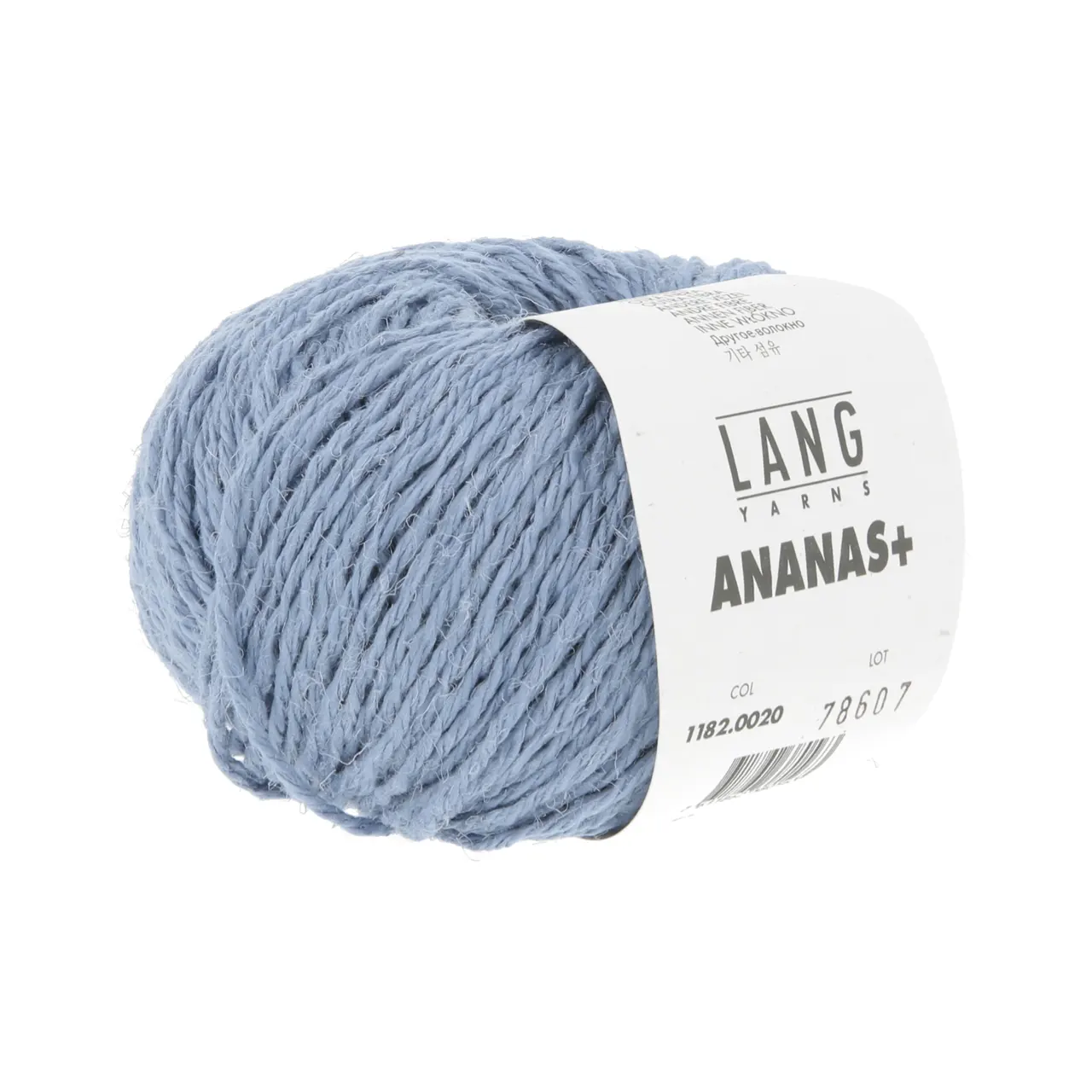 Ananas+ 20 Hellblau von Lang Yarns. ANANAS+ ist die dickere Variante unseres Garns aus Ananasfasern. Es eignet sich perfekt für Wohnaccessoires und dekorative Projekte die eine gute Formstabilität erfordern.