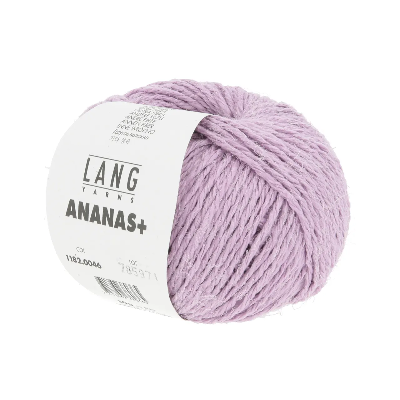 Ananas+ 46 Lila von Lang Yarns. ANANAS+ ist die dickere Variante unseres Garns aus Ananasfasern. Es eignet sich perfekt für Wohnaccessoires und dekorative Projekte die eine gute Formstabilität erfordern.