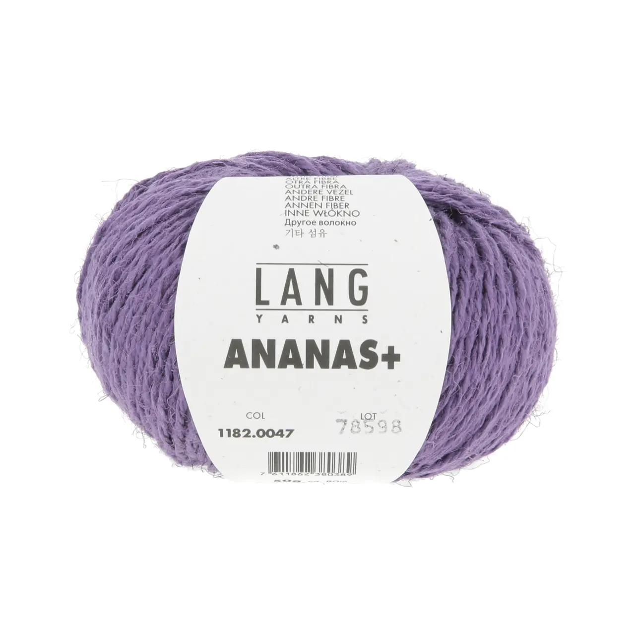 Ananas+ 47 Violett von Lang Yarns. ANANAS+ ist die dickere Variante unseres Garns aus Ananasfasern. Es eignet sich perfekt für Wohnaccessoires und dekorative Projekte die eine gute Formstabilität erfordern.