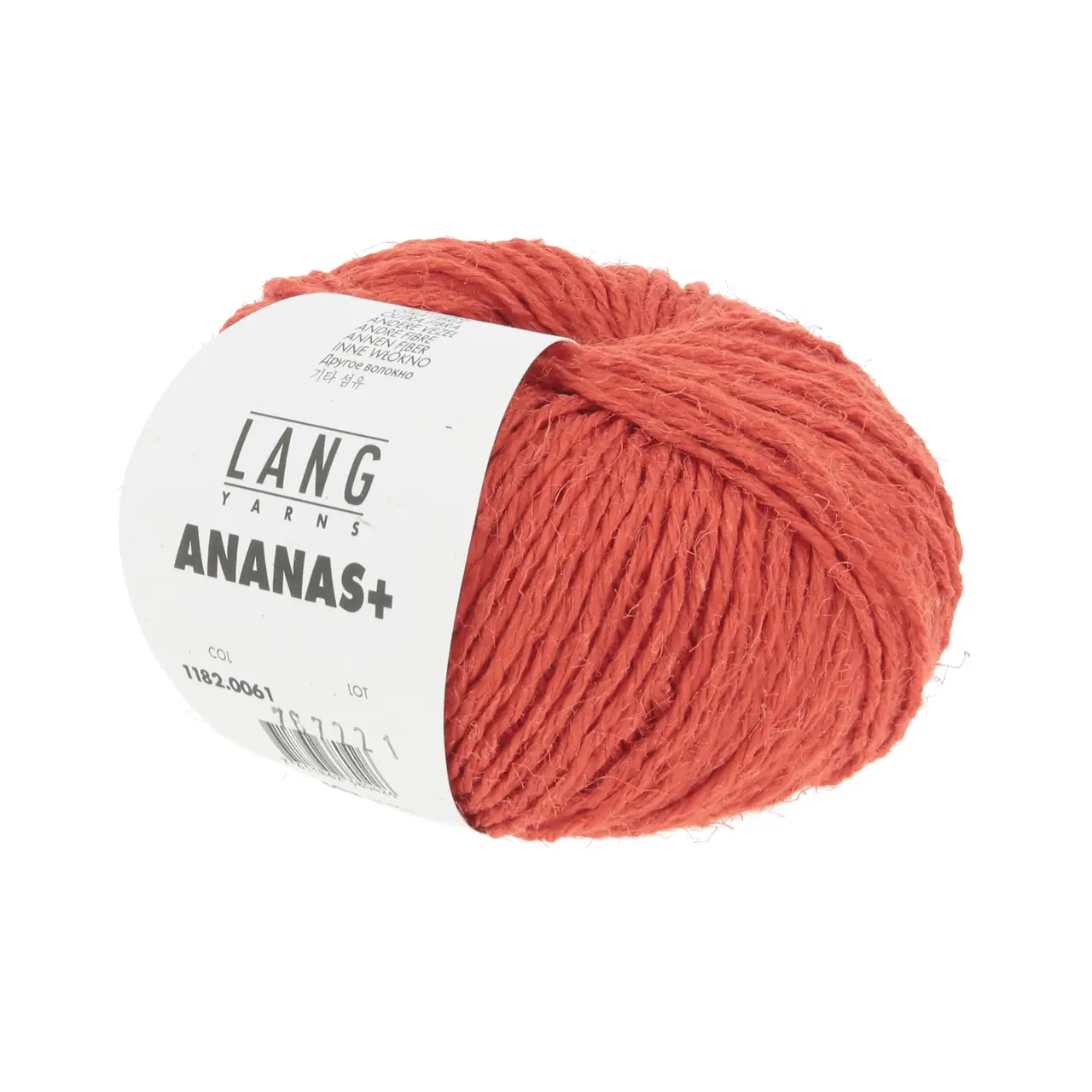 Ananas+ 61 Tomate von Lang Yarns. ANANAS+ ist die dickere Variante unseres Garns aus Ananasfasern. Es eignet sich perfekt für Wohnaccessoires und dekorative Projekte die eine gute Formstabilität erfordern.