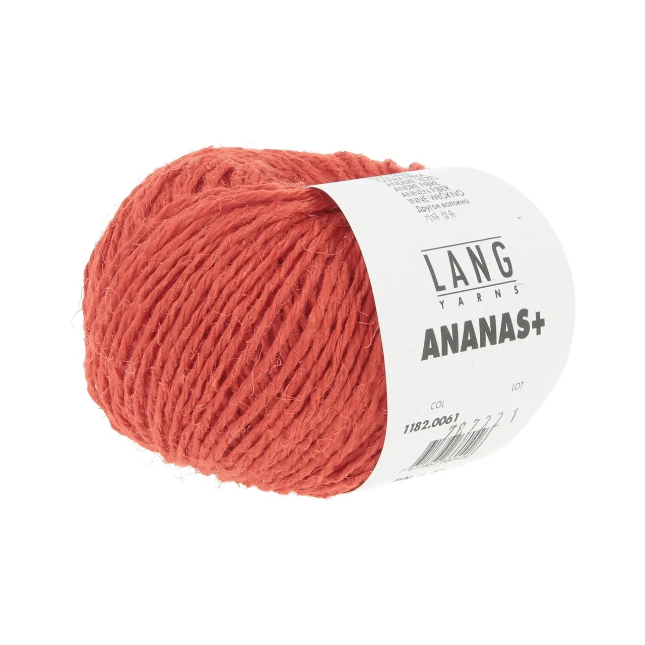Ananas+ 61 Tomate von Lang Yarns. ANANAS+ ist die dickere Variante unseres Garns aus Ananasfasern. Es eignet sich perfekt für Wohnaccessoires und dekorative Projekte die eine gute Formstabilität erfordern.