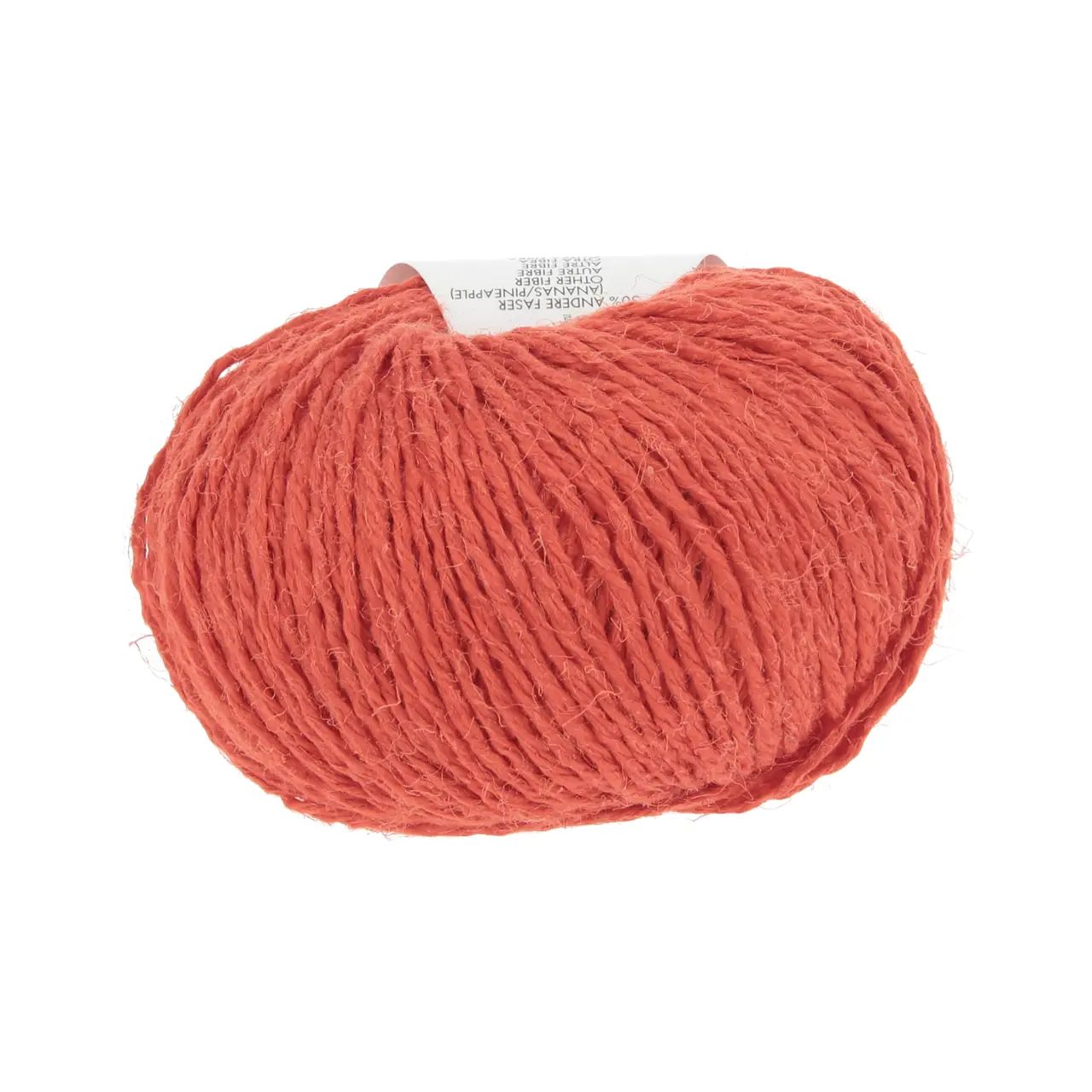 Ananas+ 61 Tomate von Lang Yarns. ANANAS+ ist die dickere Variante unseres Garns aus Ananasfasern. Es eignet sich perfekt für Wohnaccessoires und dekorative Projekte die eine gute Formstabilität erfordern.