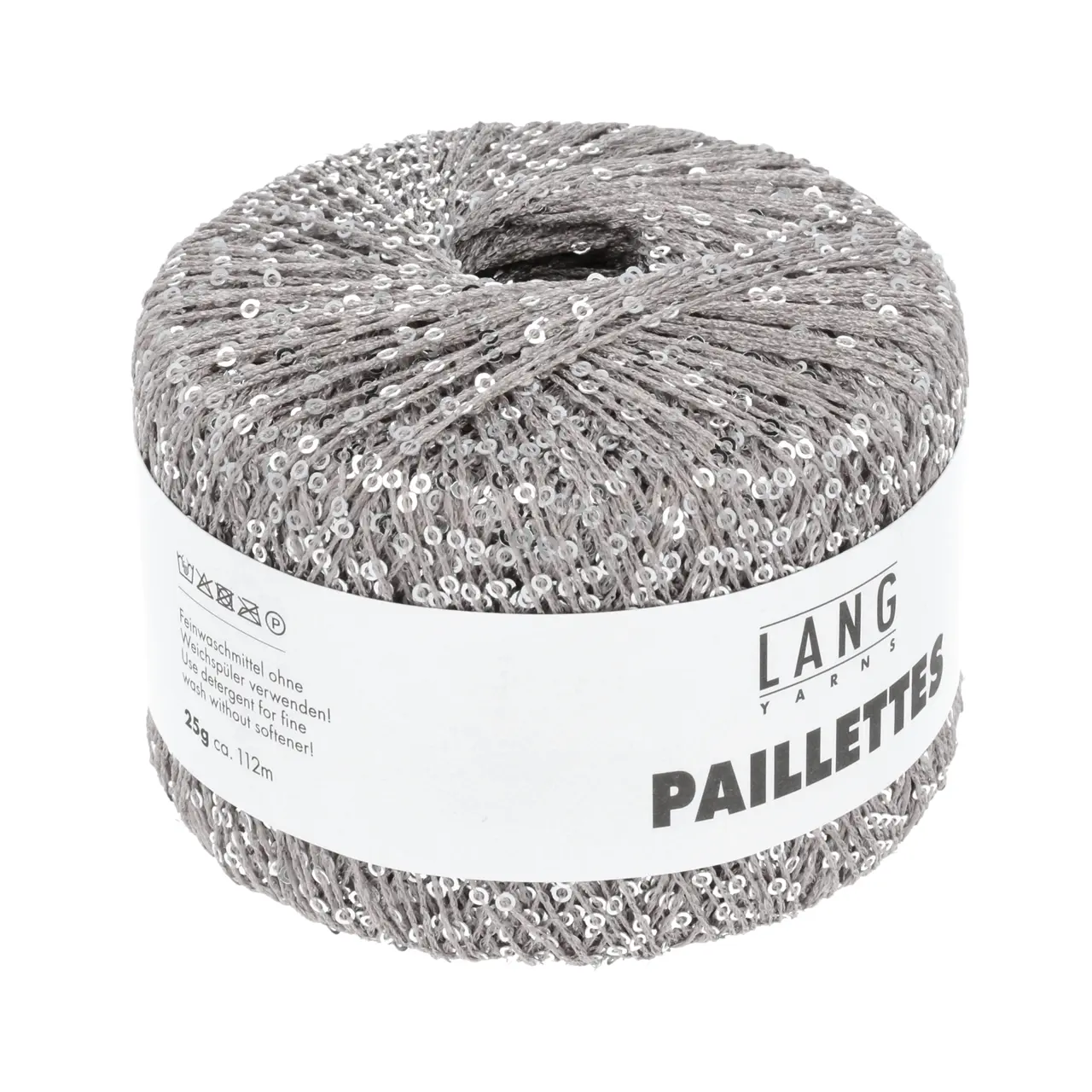 Paillettes 23 Silber von Lang Yarns. Beilaufgarn mit Pailletten. Celebrate your style. Lasse Deiner Kreativität freien Lauf und kombiniere mit Deinem Lieblingsgarn.