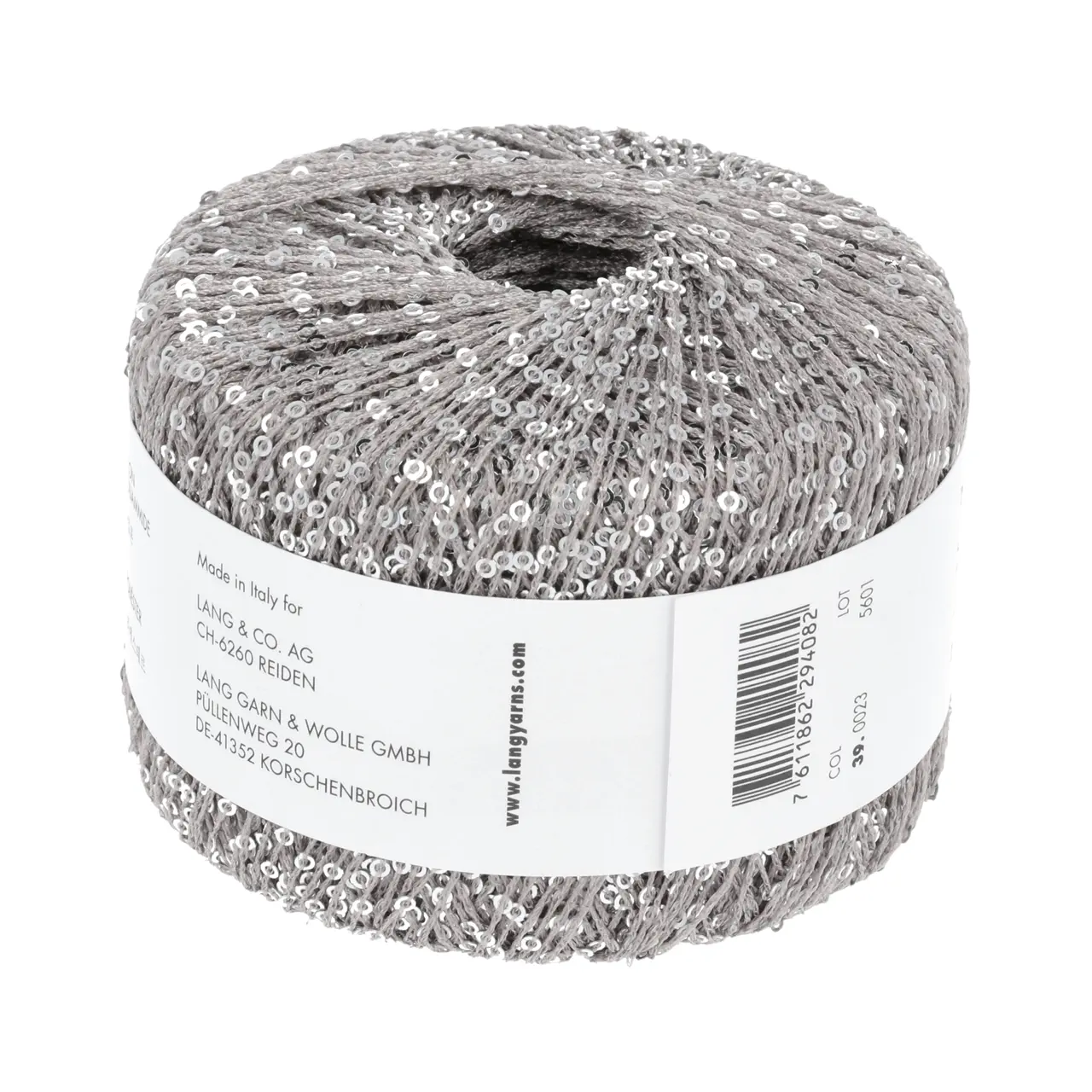 Paillettes 23 Silber von Lang Yarns. Beilaufgarn mit Pailletten. Celebrate your style. Lasse Deiner Kreativität freien Lauf und kombiniere mit Deinem Lieblingsgarn.