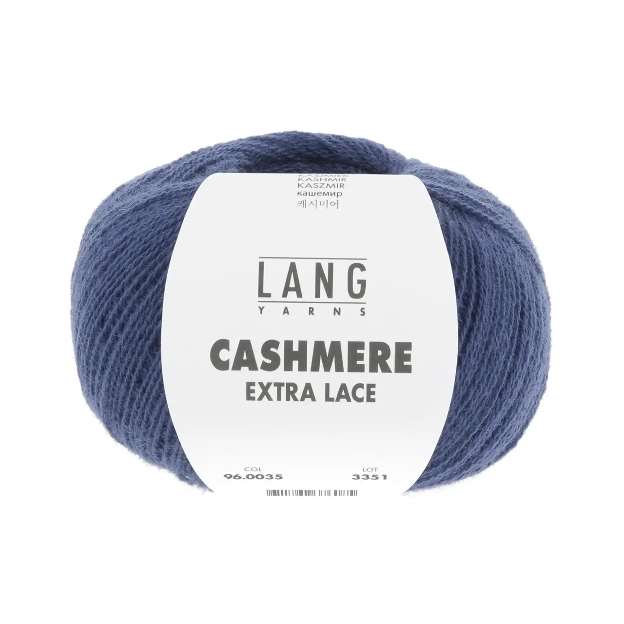 Cashmere Extra Lace 35 Marine von Lang Yarns. CASHMERE EXTRA LACE ist ein edles Beilaufgarn aus reinem Kaschmir das sich wunderbar weich und luxuriös anfühlt. Es eignet sich hervorragend zum Kombinieren mit anderen Garnen und ist eine hochwertige Alternative zu klassischen Mohair-Seide-Mischungen. Aber natürlich lässt es sich auch solo verstricken z. B. zu zarten Lace-Tüchern und filigranen Accessoires. Das Garn überzeugt durch seine Leichtigkeit und ist die perfekte Wahl für Strickprojekte