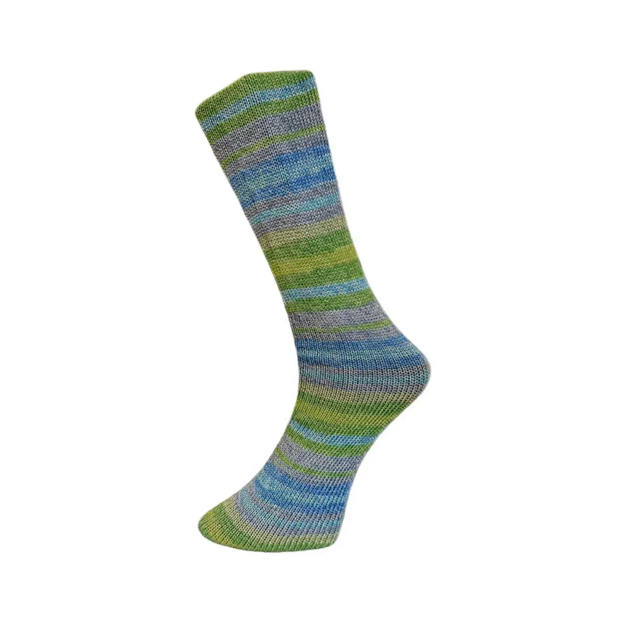 Sockenwolle mit Baumwolle 4Fach 833-25 Grün-Blau-Lila von Ferner Wolle. Dieses hochwertige Sockengarn verbindet Strapazierfähigkeit mit angenehmem Tragekomfort. Der fein abgestimmte Materialmix mit Baumwollanteil sorgt für ein weiches Hautgefühl und ein ausgeglichenes Klima. Ideal für Socken und Strickprojekte die das ganze Jahr über getragen werden.