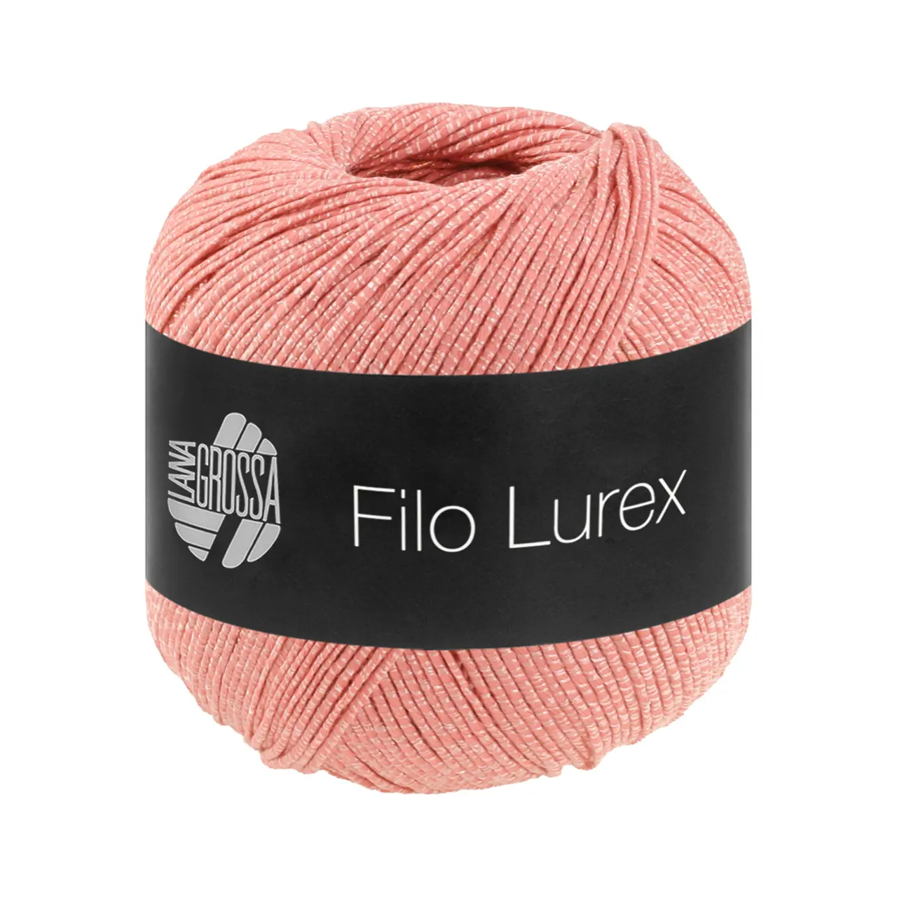 Filo Lurex 6 Lachs von Lana Grossa. Edles fest verzwirntes Baumwollgarn mit dezentem Lurexschimmer