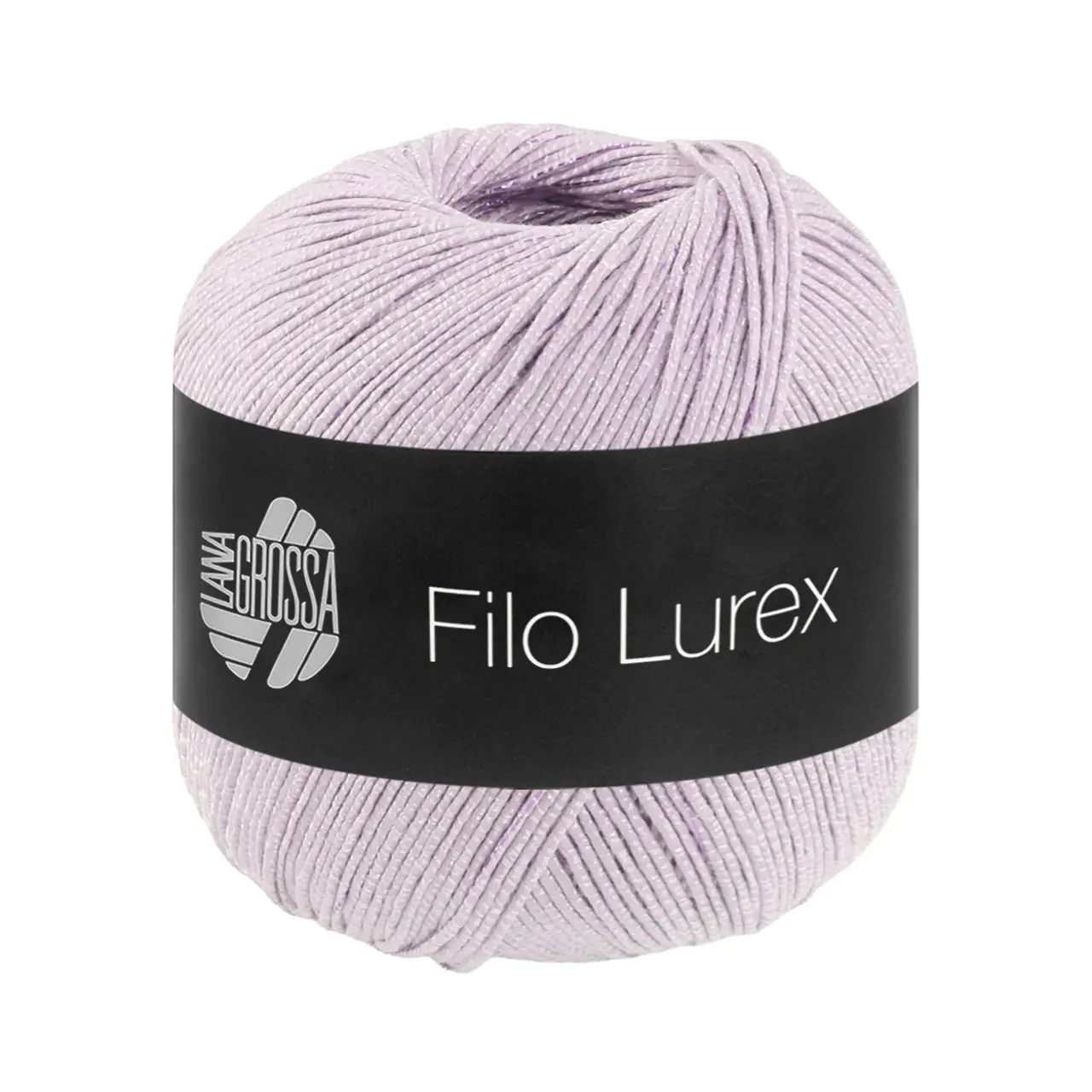 Filo Lurex 8 Flieder von Lana Grossa. Edles fest verzwirntes Baumwollgarn mit dezentem Lurexschimmer