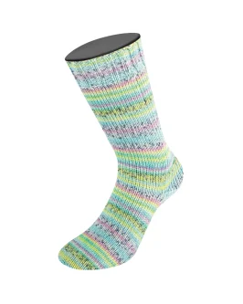 Meilenweit 100 Merino Extrafine Pepe <br>4145&nbsp;Zitrusgelb/<wbr>Mint/<wbr>Creme/<wbr>Dunkelgrau/<wbr>Hellpink/<wbr>Frühlingsgrün