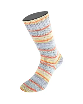 Meilenweit 100 Merino Extrafine Pepe <br>4148&nbsp;Hellgelb/<wbr>Hellbeige/<wbr>Orange/<wbr>Leinengrau/<wbr>Grau/<wbr>Blasslila/<wbr>Pastellblau