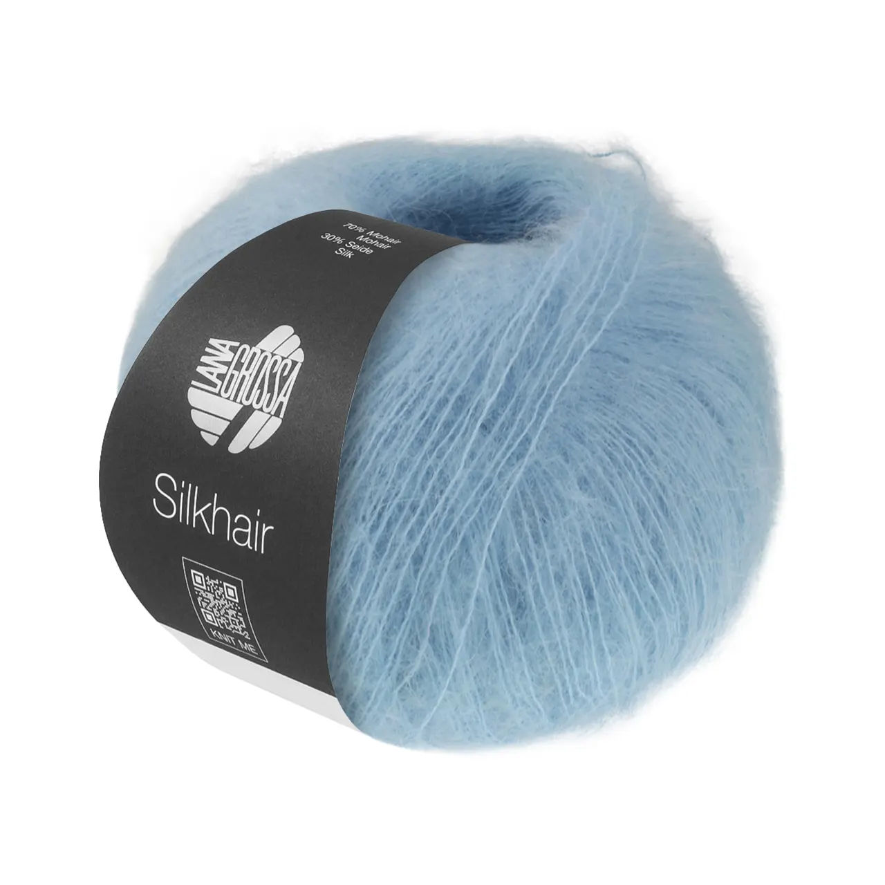 Silkhair Uni 226 Hellblau von Lana Grossa. Feines Lace-Garn aus Superkid Mohair mit Seide