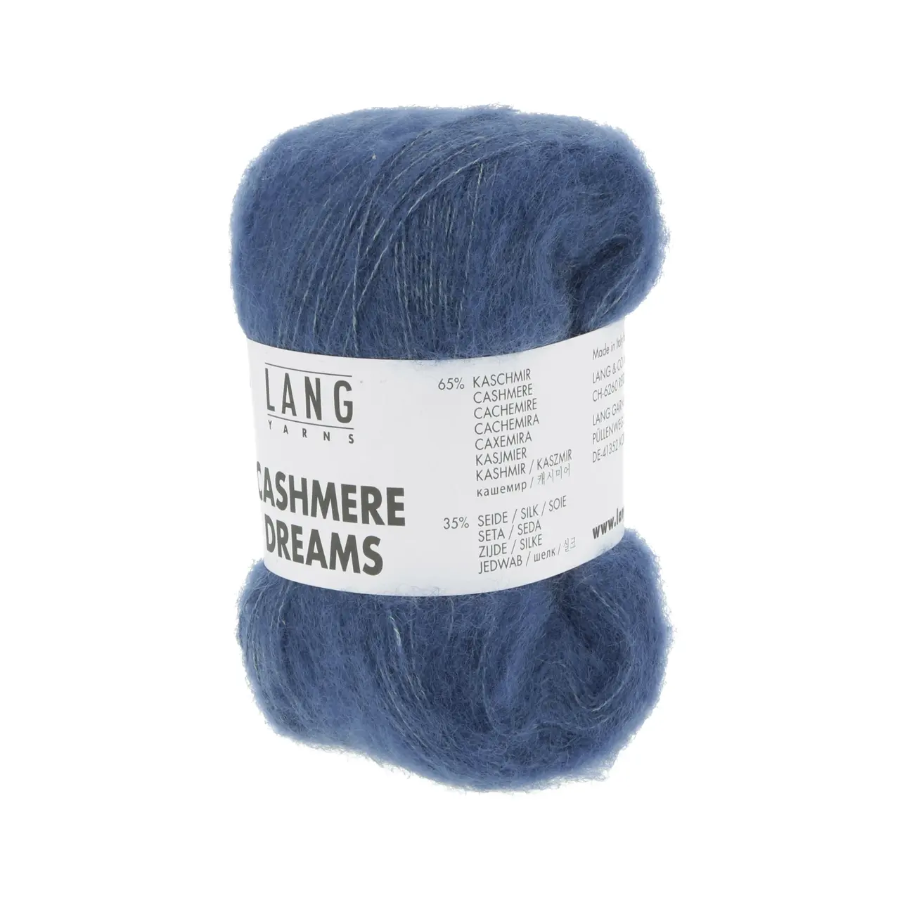 Cashmere Dreams 34 Jeans Dunkel von Lang Yarns. Der Name ist Programm - ein Traum aus Cashmere und Seide.