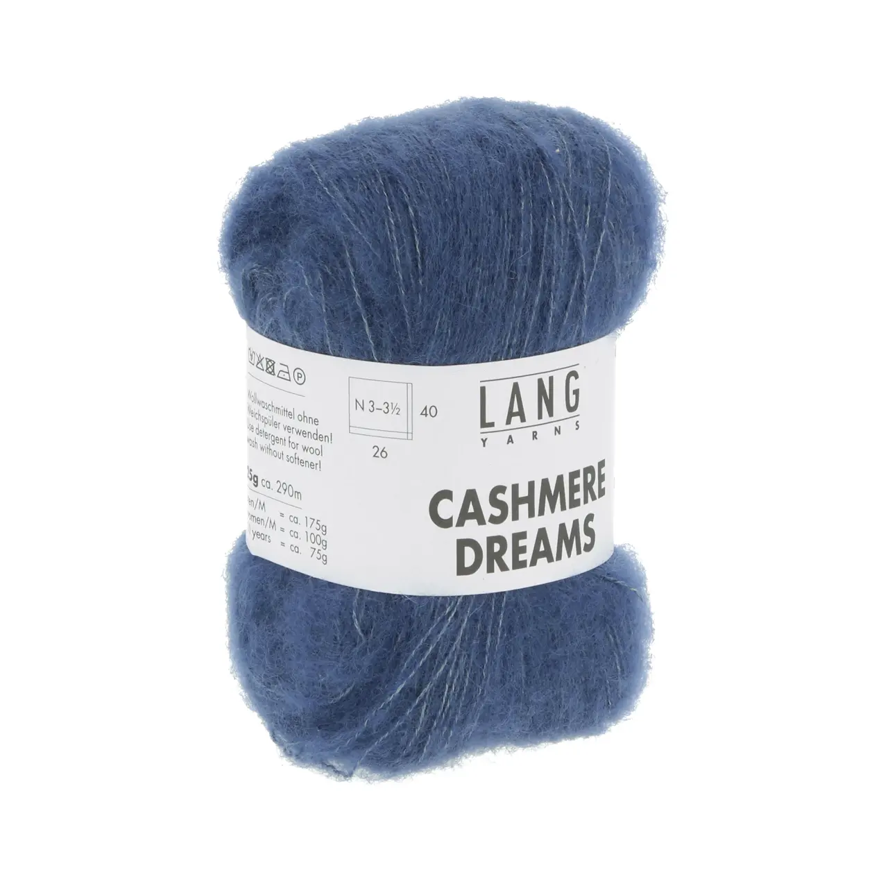 Cashmere Dreams 34 Jeans Dunkel von Lang Yarns. Der Name ist Programm - ein Traum aus Cashmere und Seide.