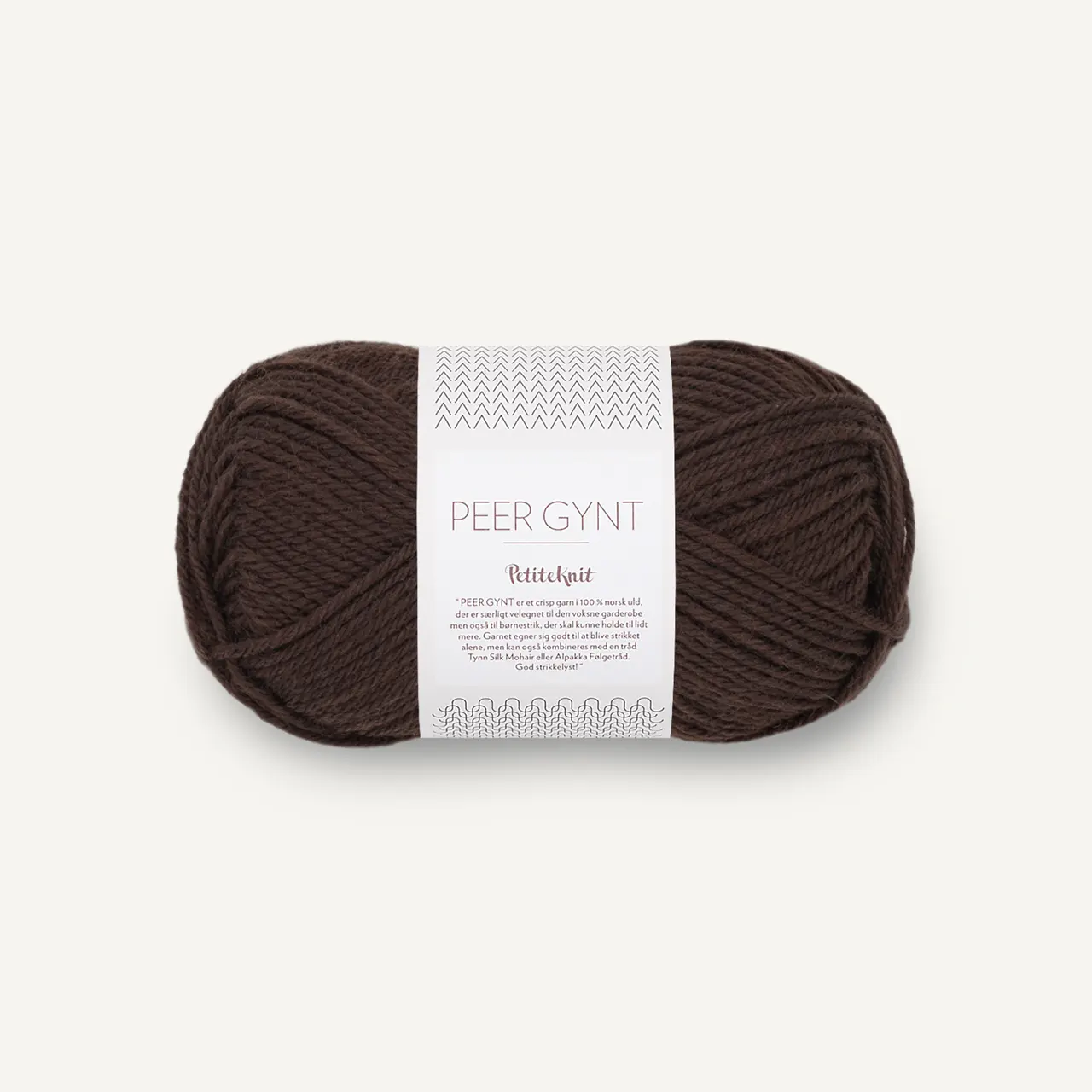 PetiteKnit Peer Gynt 3091 Cacao Nibs von Sandnes Garn. Norwegische Wolle ist leicht und warm und trotzdem robust.