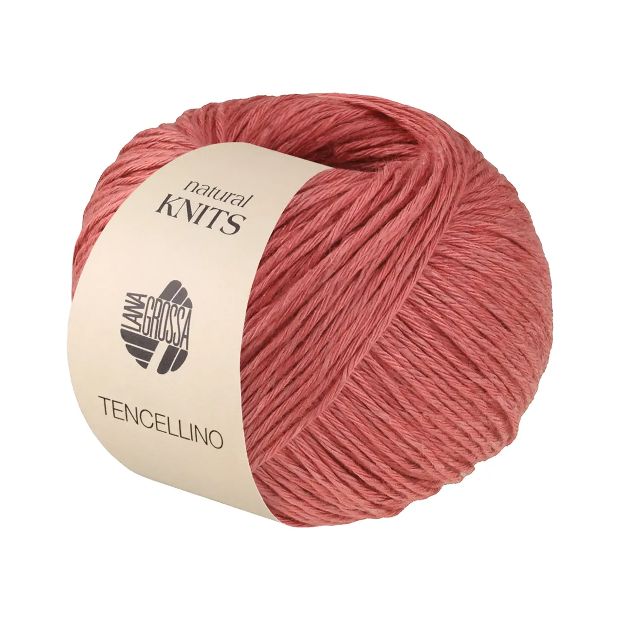 Tencellino 15 Lachsrot von Lana Grossa. Klassisch verzirntes Garn aus natürlich mattem Leinen und seidig glänzendem Tencel