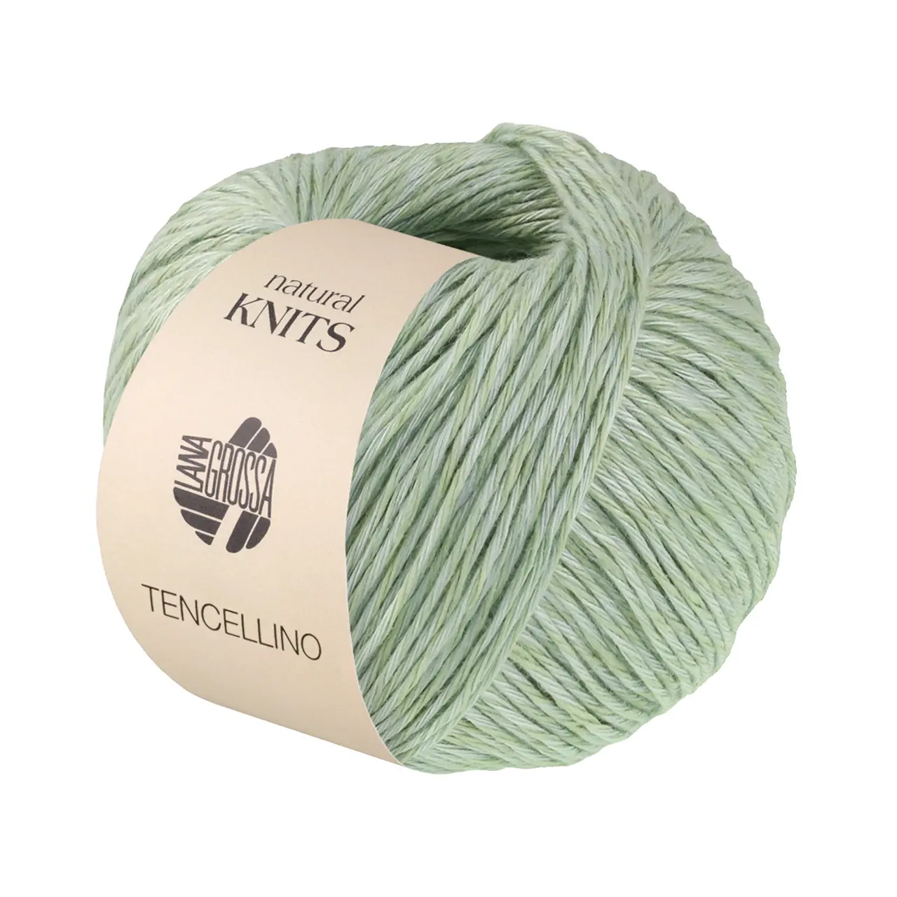 Tencellino 4 Weißgrün von Lana Grossa. Klassisch verzirntes Garn aus natürlich mattem Leinen und seidig glänzendem Tencel